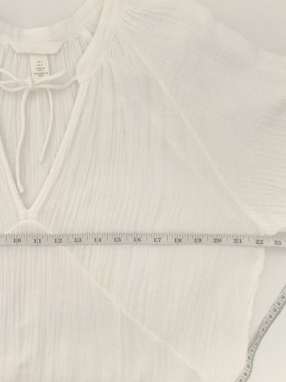 H&M Long Kaftan Dress Cotton Boho Dress White Size L - Picture 14 of 16